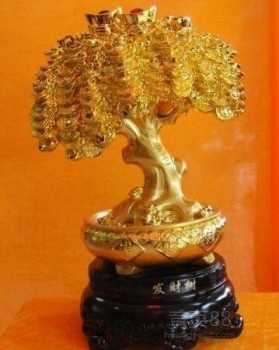 金色招財(cái)，聚寶生輝——西安高檔金色招財(cái)樹桌擺批發(fā)指南